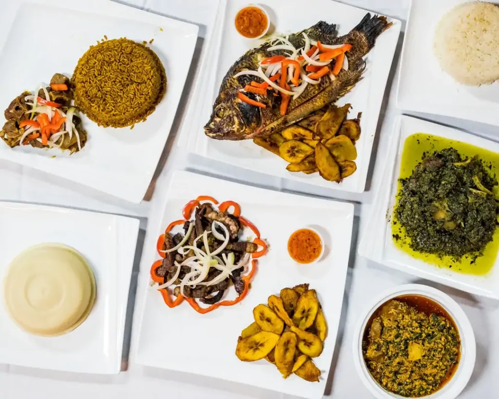 Enjoy a vibrant dining experience with traditional African dishes served fresh.