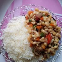 Rice Beans and Tomato sauce